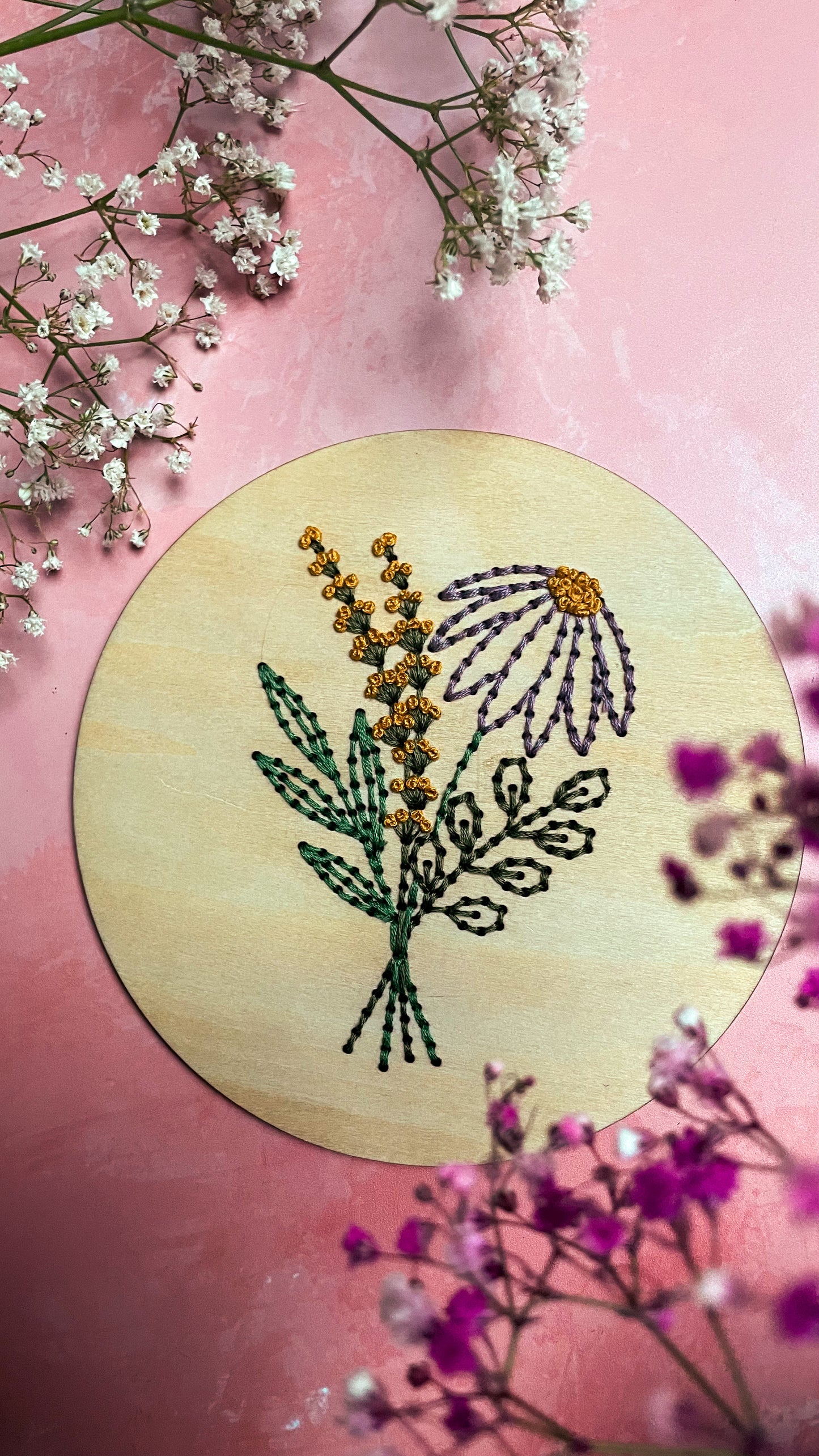 Kit de broderie bouquet printanier