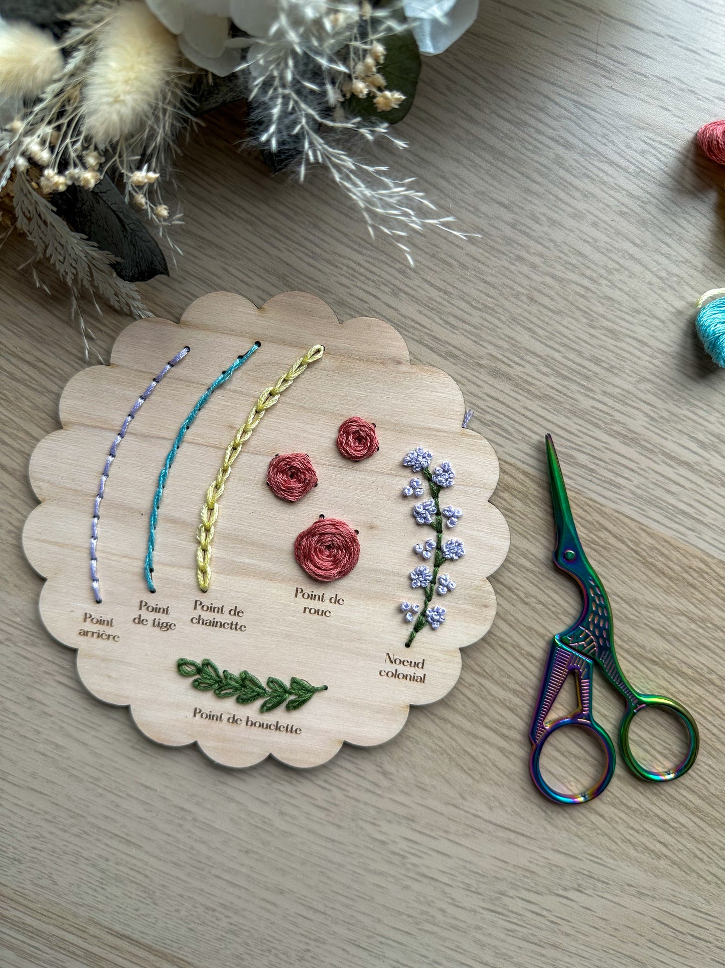 Kit de broderie base d’apprentissage festonné