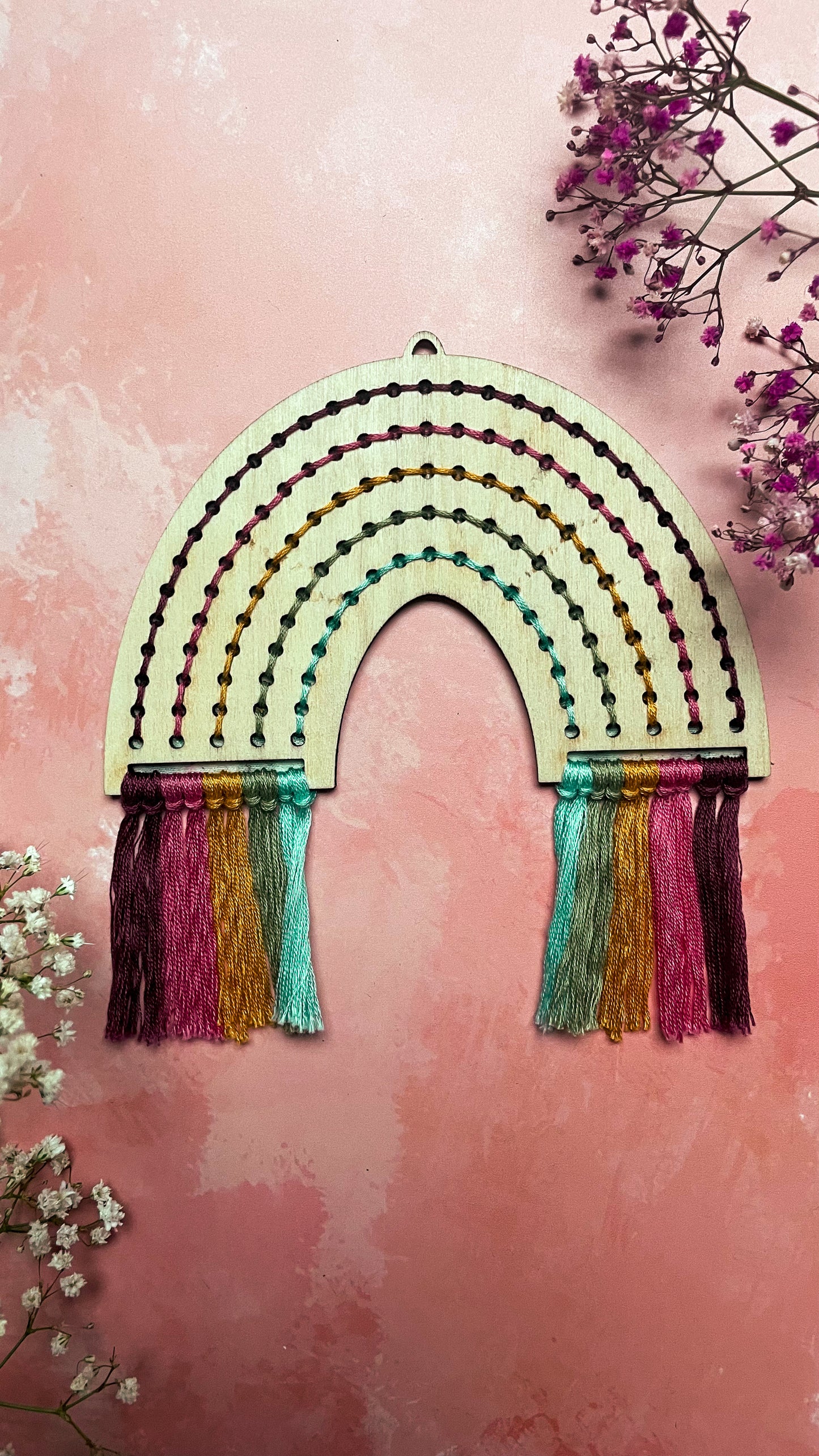 Rainbow embroidery kit