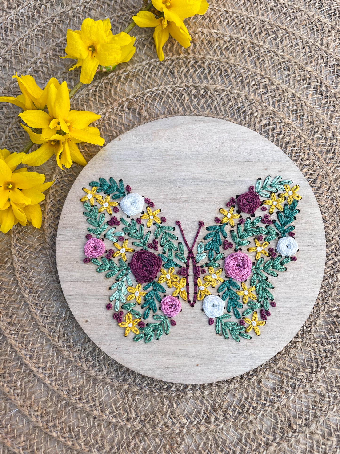 Kit de broderie papillon floral