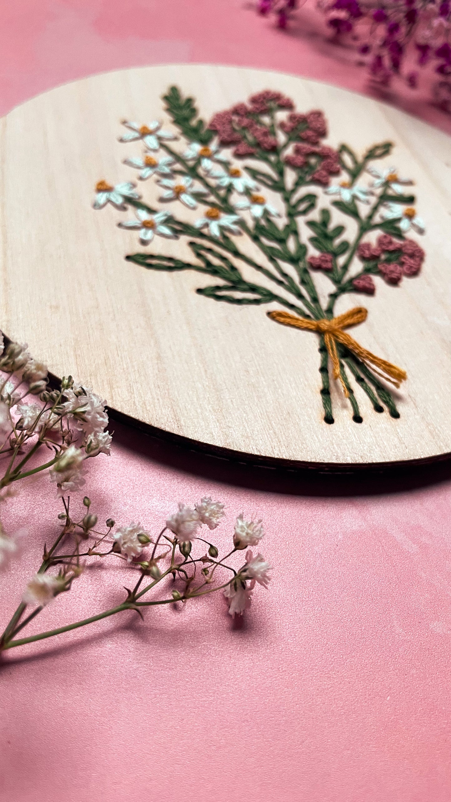 Kit de broderie décoration florale