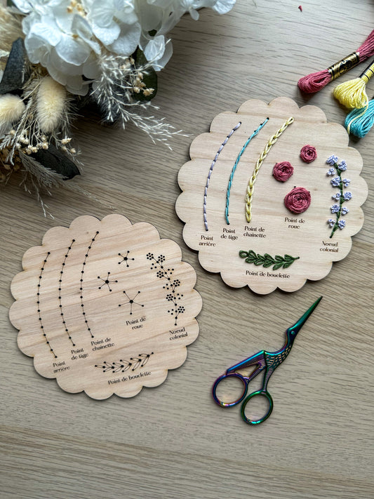 Kit de broderie base d’apprentissage festonné