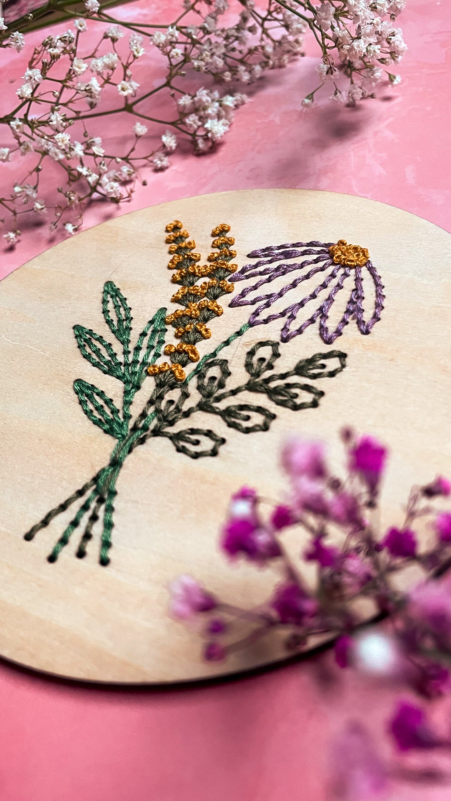 Kit de broderie bouquet printanier
