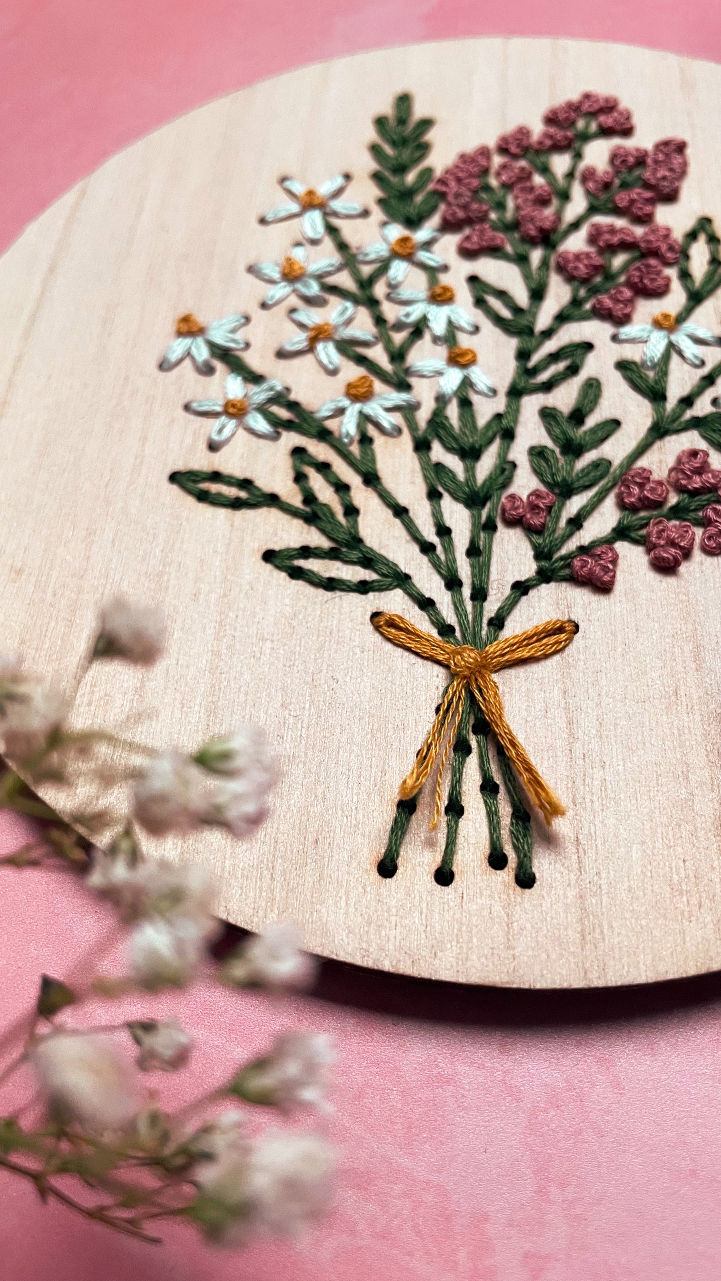 Kit de broderie décoration florale