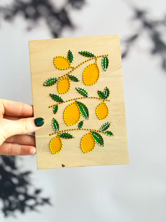 Lemon embroidery &amp; painting kit 