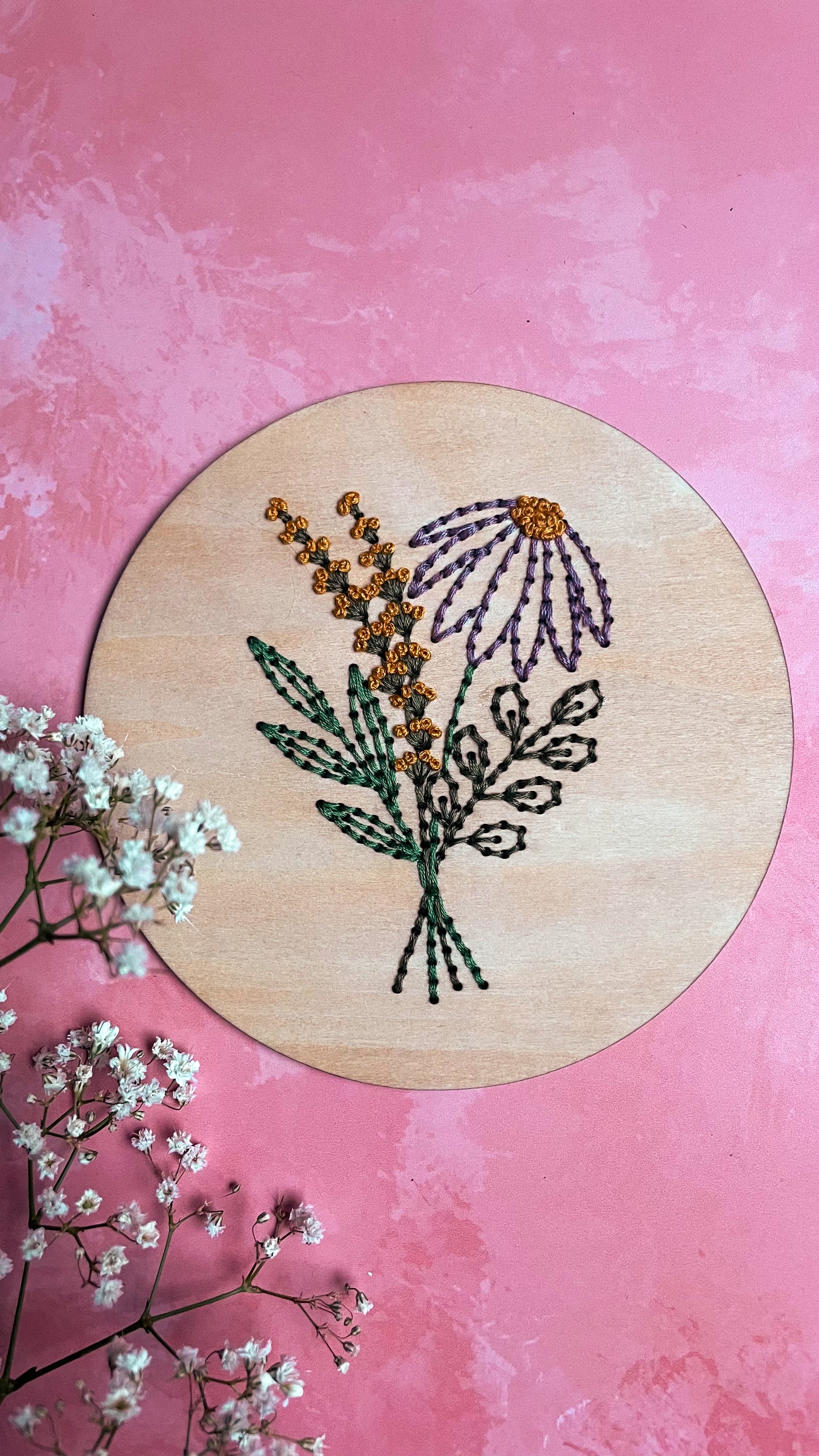 Kit de broderie bouquet printanier