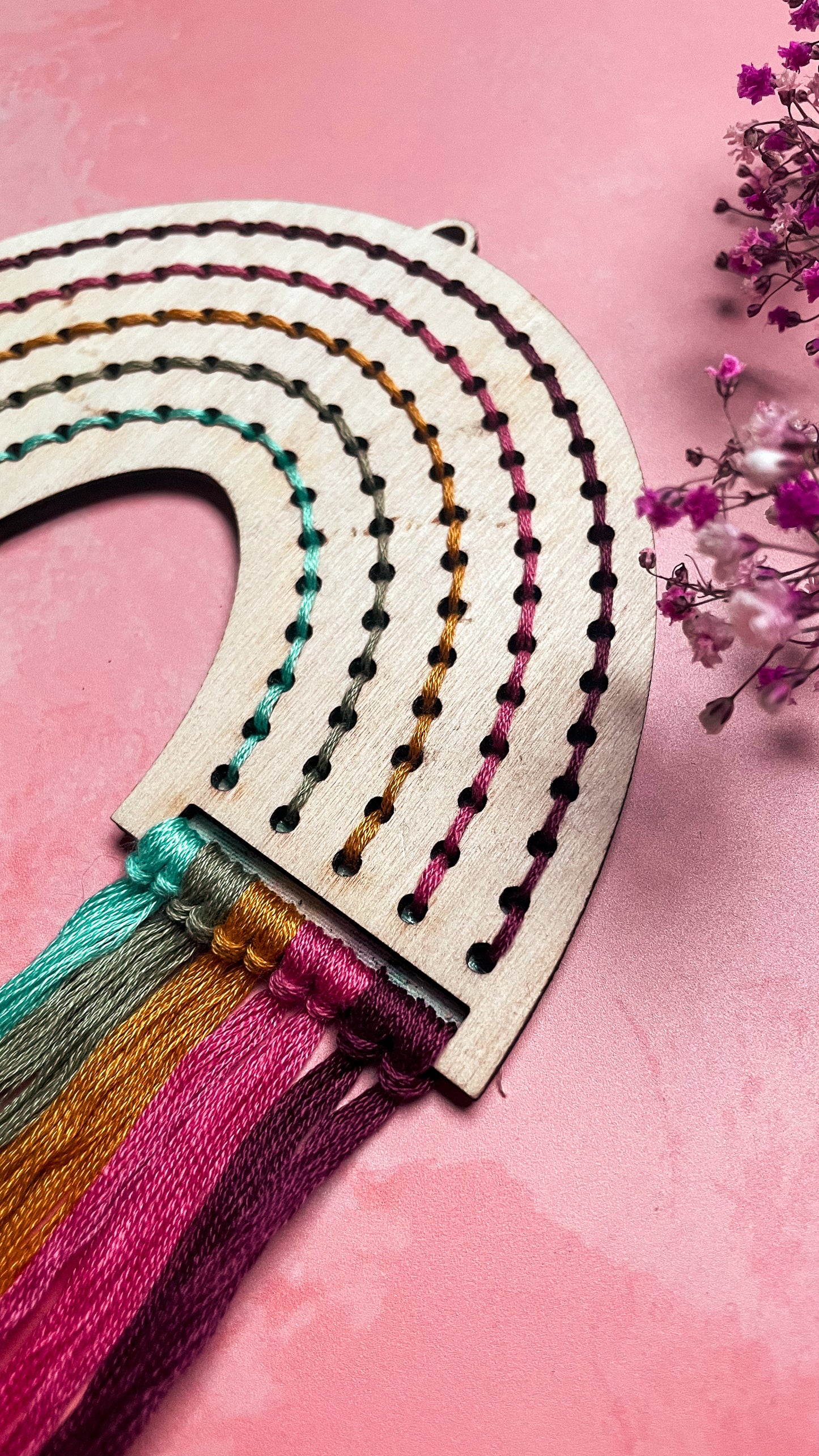 Rainbow embroidery kit