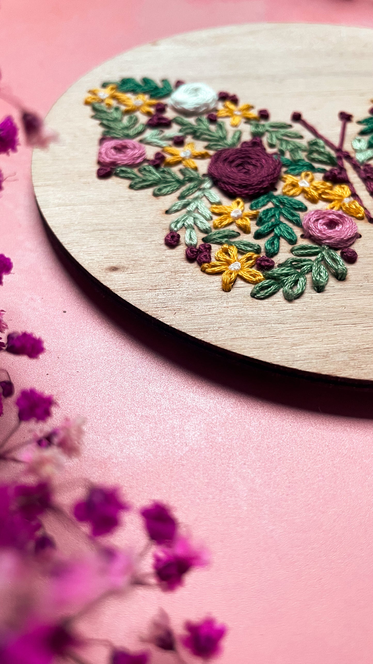 Kit de broderie papillon floral