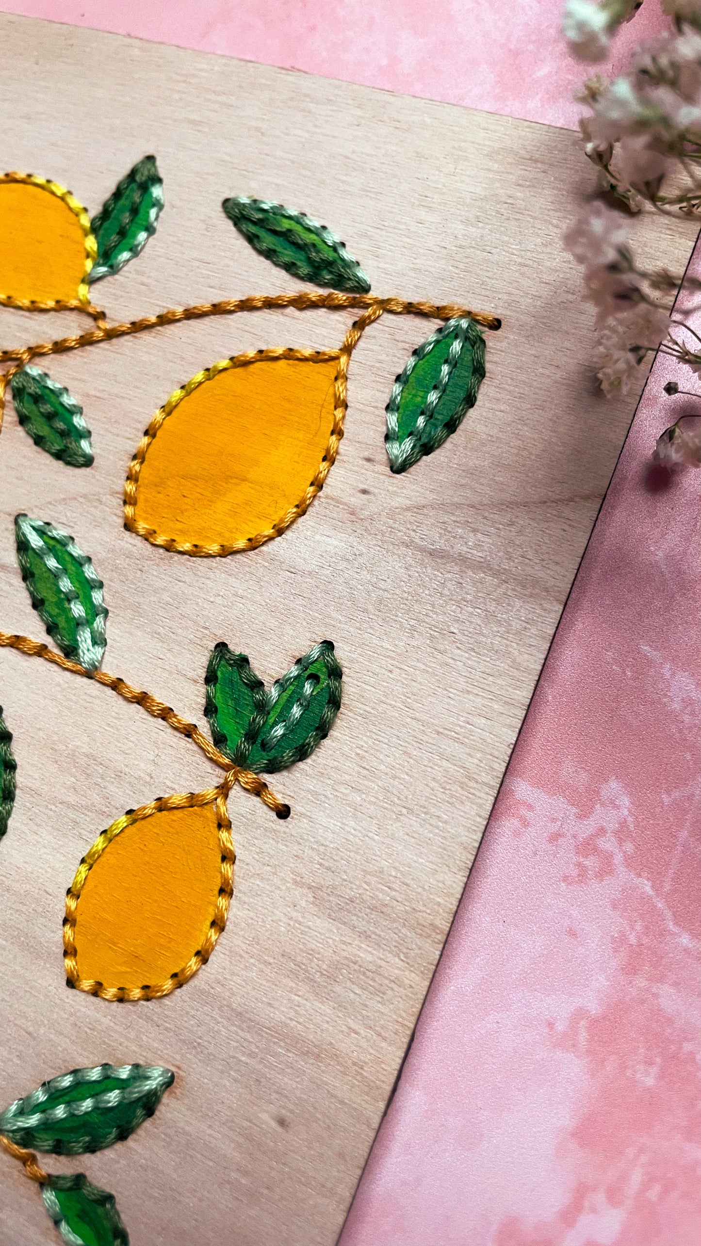 Kit de broderie & de peinture citrons