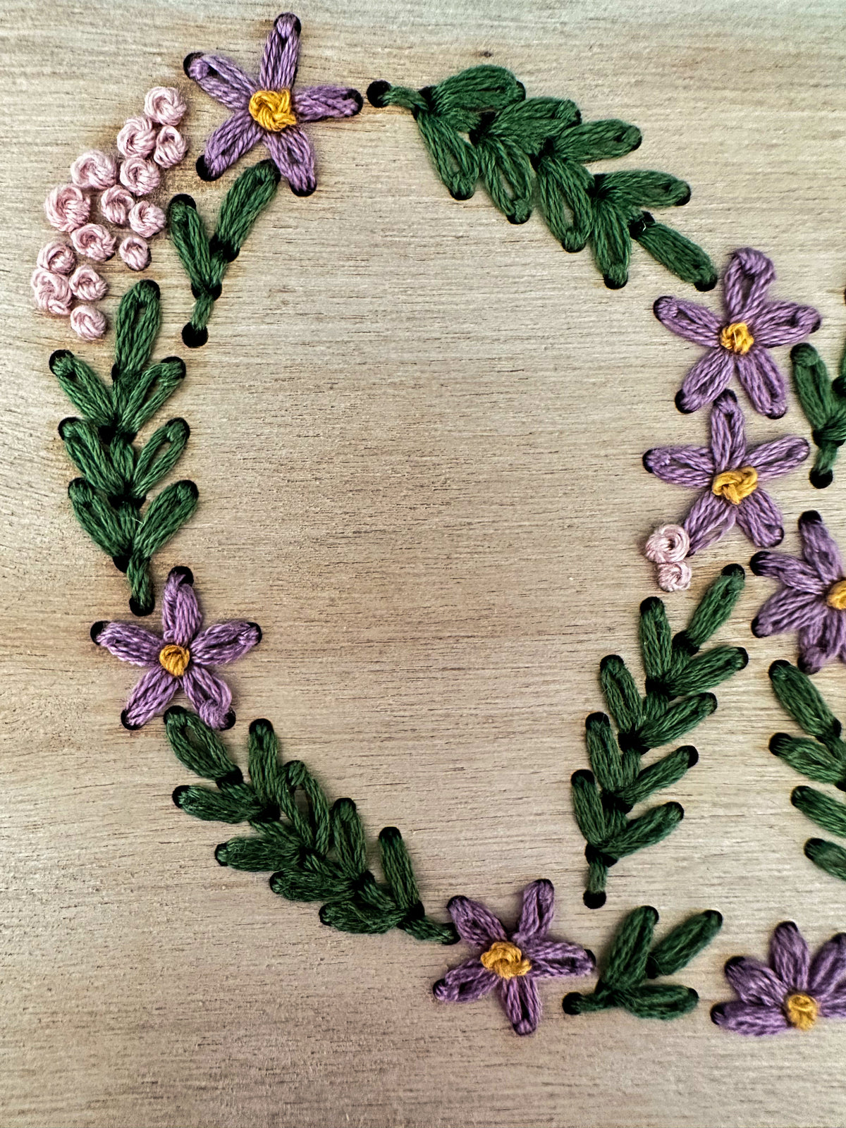 Floral Pretzel Embroidery Kit