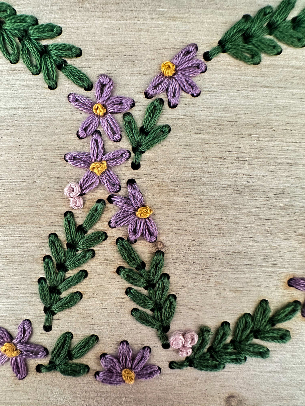 Floral Pretzel Embroidery Kit