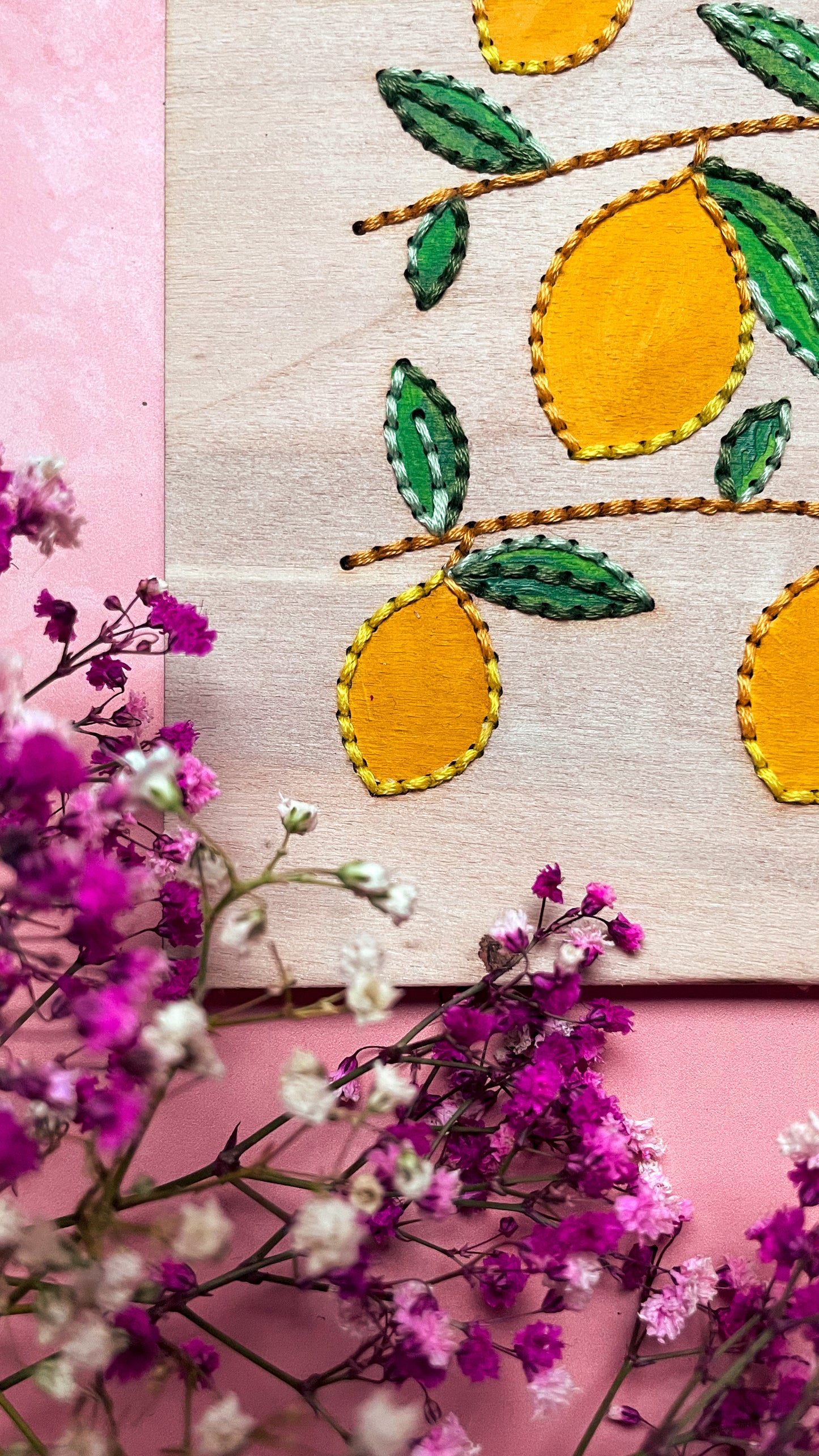 Kit de broderie & de peinture citrons