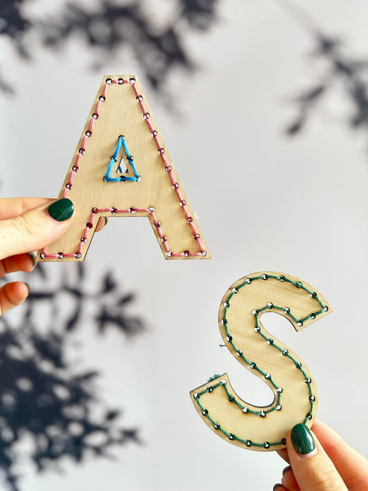 Alphabet embroidery kit