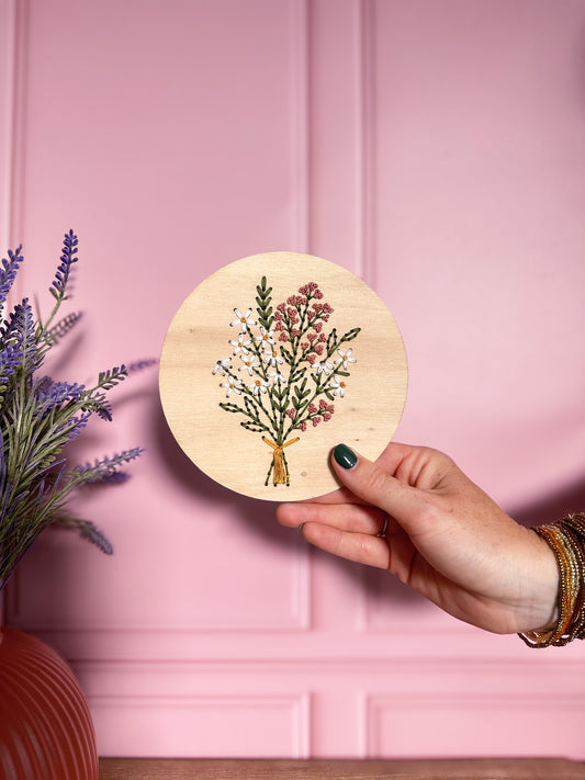 Floral embroidery kit