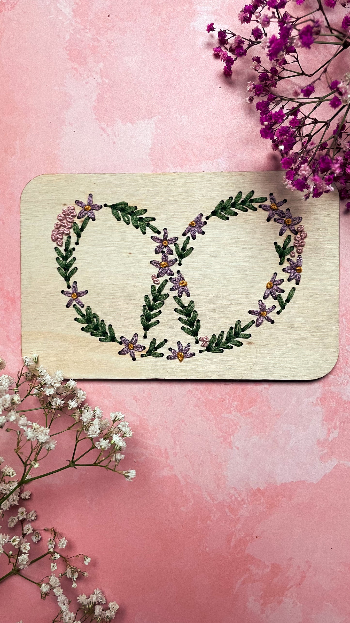 Kit de broderie bretzel fleuri