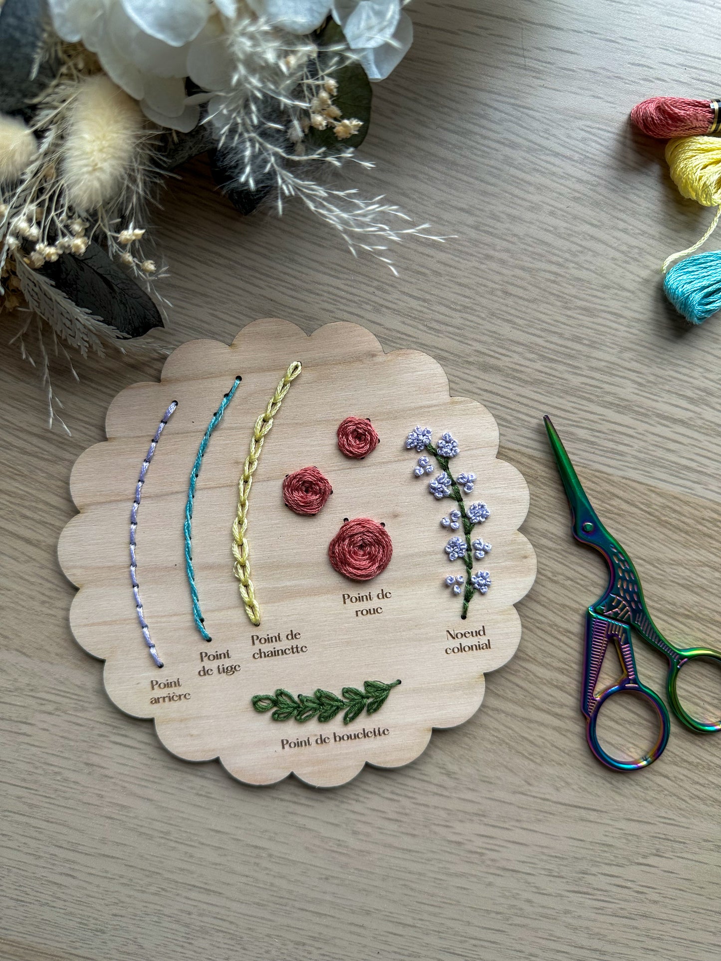 Kit de broderie base d’apprentissage festonné