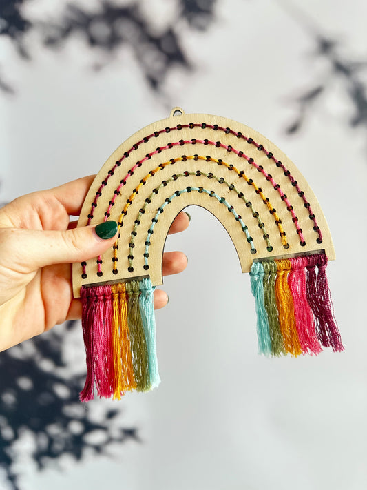 Rainbow embroidery kit