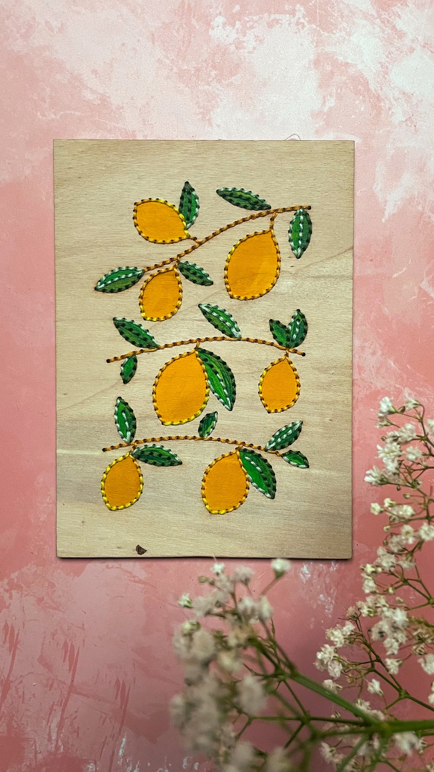 Kit de broderie & de peinture citrons