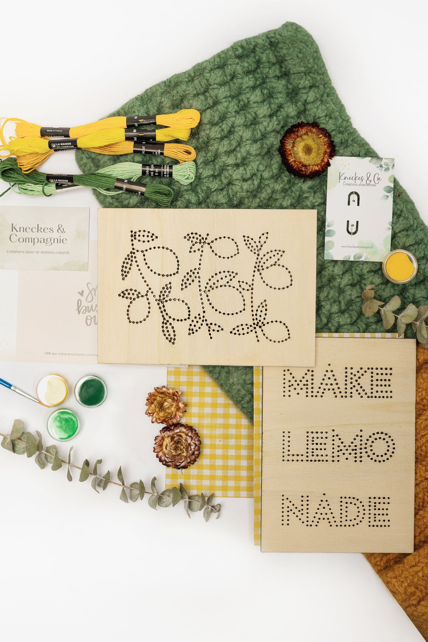 Kit de broderie & de peinture citrons