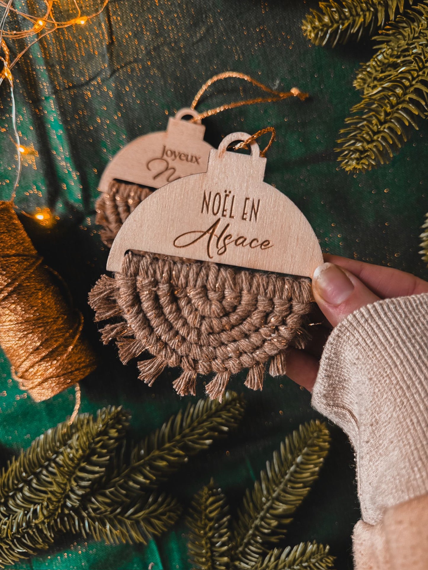 Boules de Noël - Edition marron pailleté