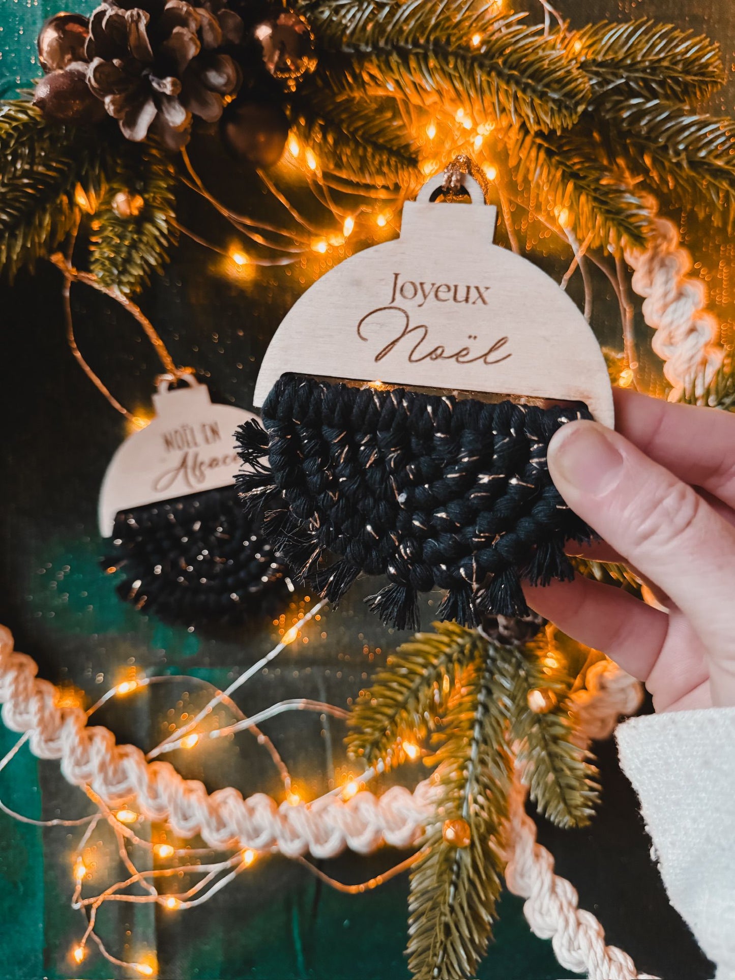 Boules de Noël - Edition noir pailleté