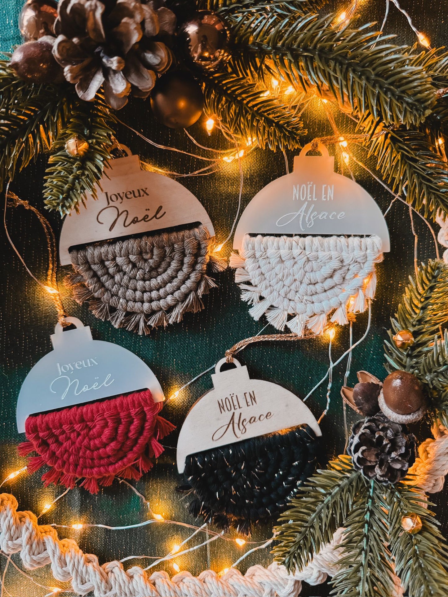 Boules de Noël - Edition noir pailleté