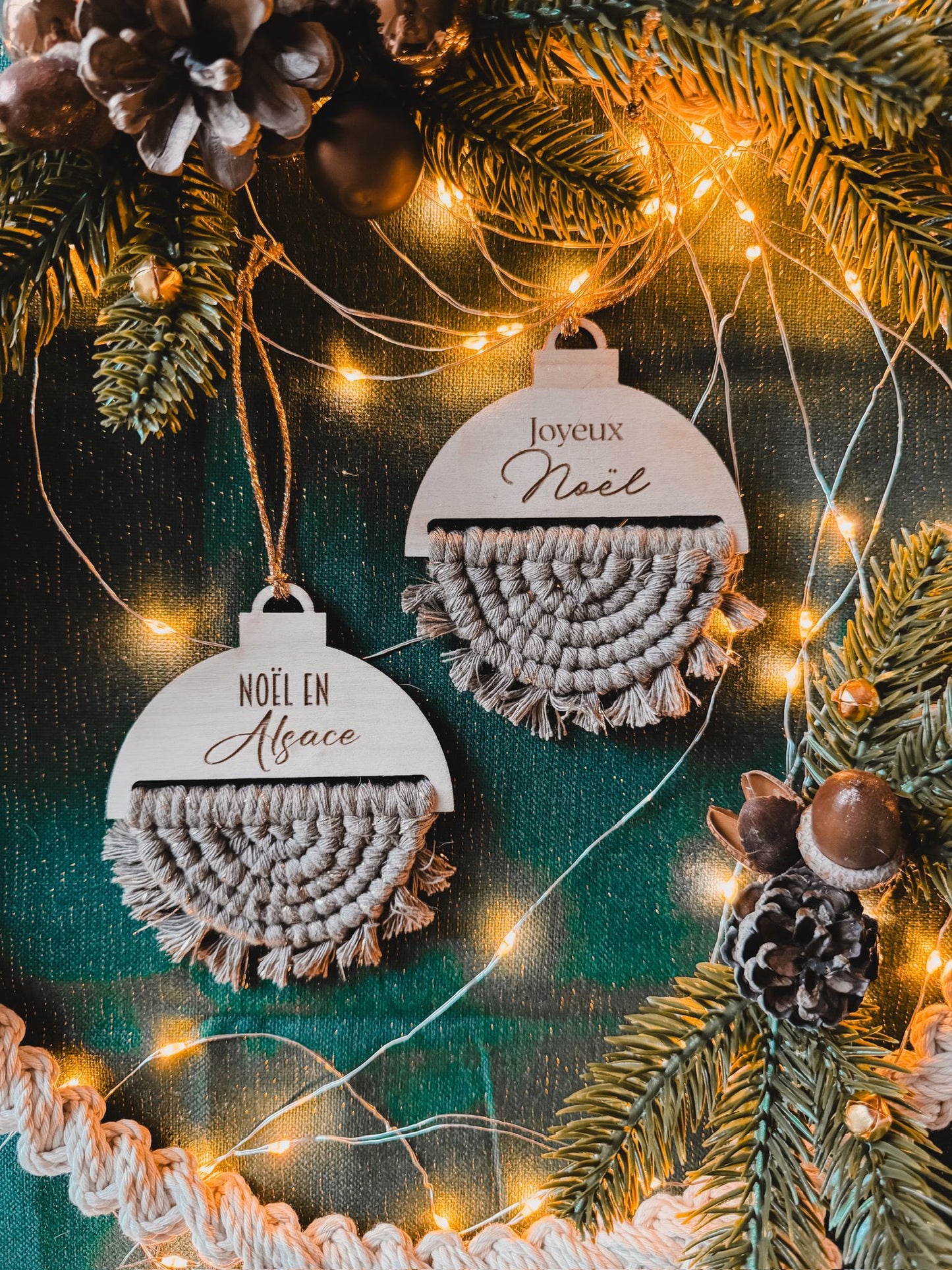 Boules de Noël - Edition marron pailleté